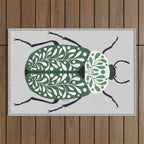 Beetle and leaves Outdoor Rug Gallery Image 1