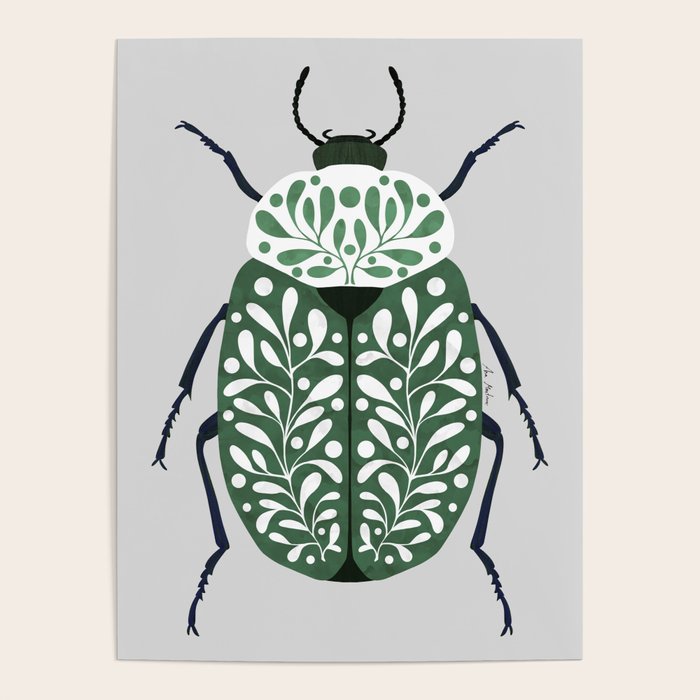 Beetle and leaves Poster Gallery Image 4