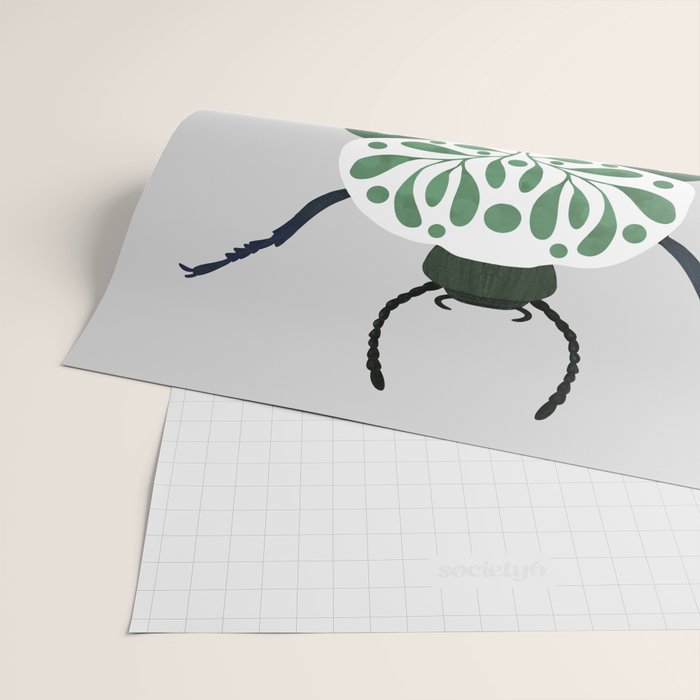 Beetle and leaves Wrapping Paper Gallery Image 2