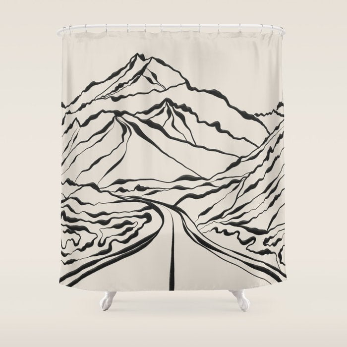 Mountains know the secret IV Shower Curtain Gallery Image 1