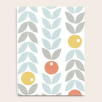 Mid Century Modern Retro Leaf and Circle Pattern Notebook Gallery Image 4