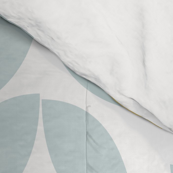 Mid Century Modern Retro Leaf and Circle Pattern Comforter Gallery Image 4