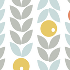 Mid Century Modern Retro Leaf and Circle Pattern Coffee Mug Gallery Image 2
