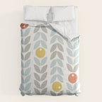 Mid Century Modern Retro Leaf and Circle Pattern Comforter Gallery Image 6