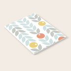 Mid Century Modern Retro Leaf and Circle Pattern Notebook Gallery Image 2