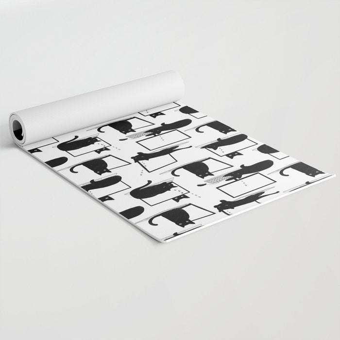 Cats Sitting on Laptops Yoga Mat Gallery Image 2