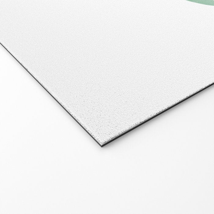 Tropical minimal / green, turquoise and gold monstera Welcome Mat Gallery Image 2