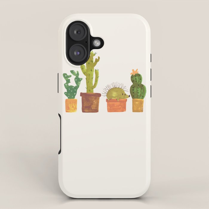Hedgehog and Cactus (incognito) iPhone Case Gallery Image 1