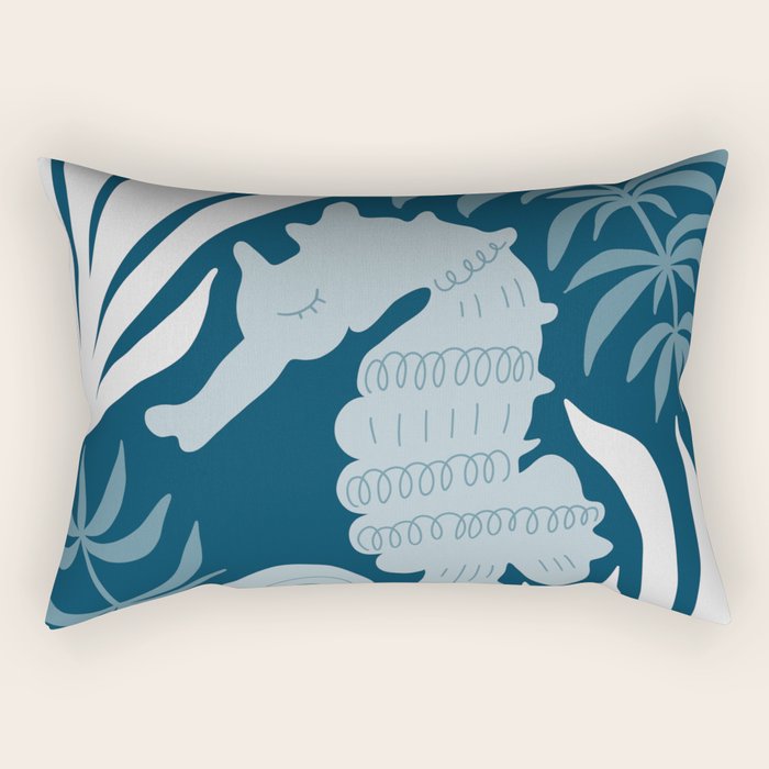 Seahorse Nest - Dark Rectangular Pillow Gallery Image 2