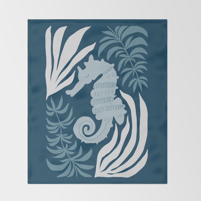 Seahorse Nest - Dark Throw Blanket Gallery Image 2