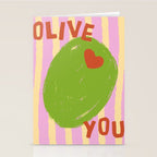 Love You Olive Kitchen Art Stationery Card Gallery Image 2