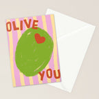 Love You Olive Kitchen Art Stationery Card Gallery Image 2