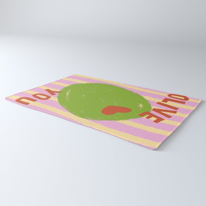Love You Olive Kitchen Art Rug Gallery Image 3