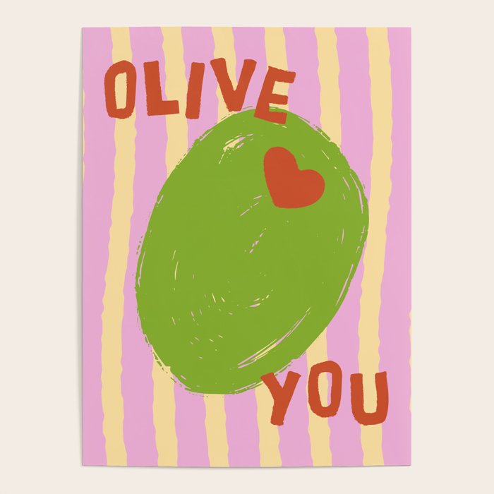 Love You Olive Kitchen Art Poster Gallery Image 1