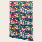 I gnome you // dark teal background little happy and lovely gnomes with rainbows vivid red hearts Wallpaper Gallery Image 2