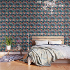 I gnome you // dark teal background little happy and lovely gnomes with rainbows vivid red hearts Wallpaper Gallery Image 3