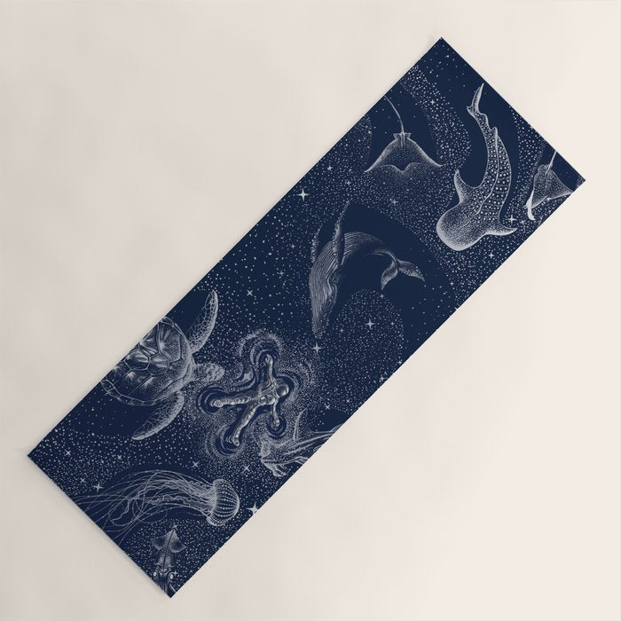 Cosmic Ocean with astronaut Yoga Mat Gallery Image 1