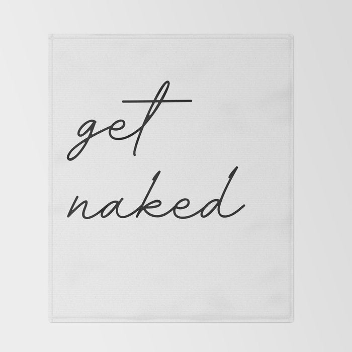 get naked Throw Blanket Gallery Image 2