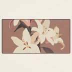 White Lilies 3 Desk Mat Gallery Image 3