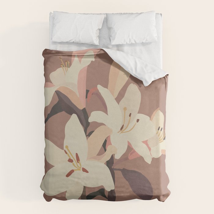 White Lilies 3 Duvet Cover Gallery Image 6