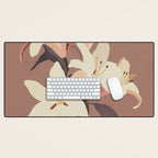 White Lilies 3 Desk Mat Gallery Image 1