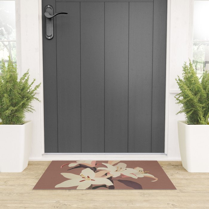 White Lilies 3 Welcome Mat Gallery Image 3