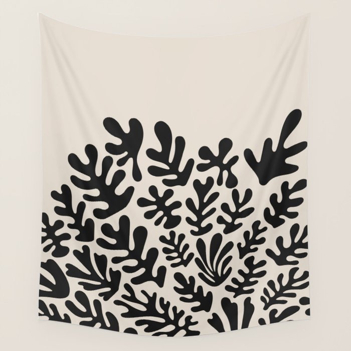 Matisse Black Cut Outs Abstract Mid Century Modern Art Wall Tapestry Gallery Image 1