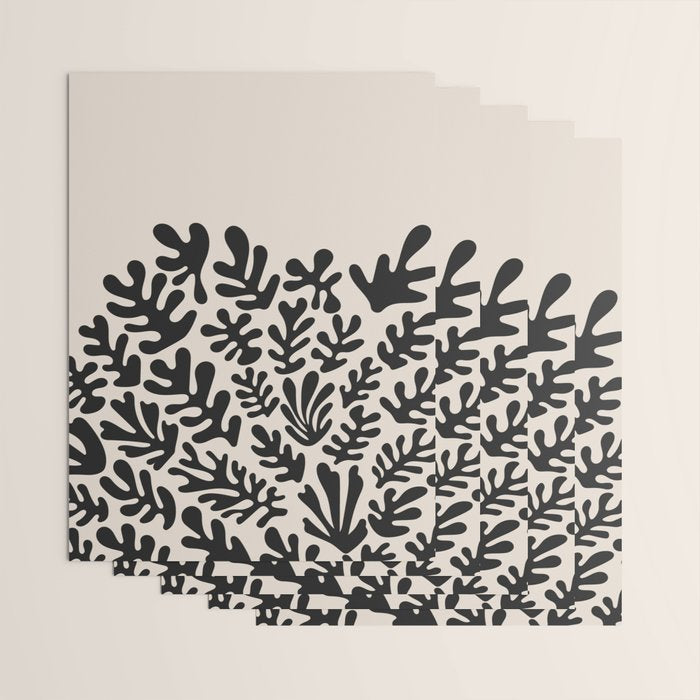 Matisse Black Cut Outs Abstract Mid Century Modern Art Wrapping Paper Gallery Image 3