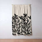Matisse Black Cut Outs Abstract Mid Century Modern Art Window Curtain Gallery Image 3