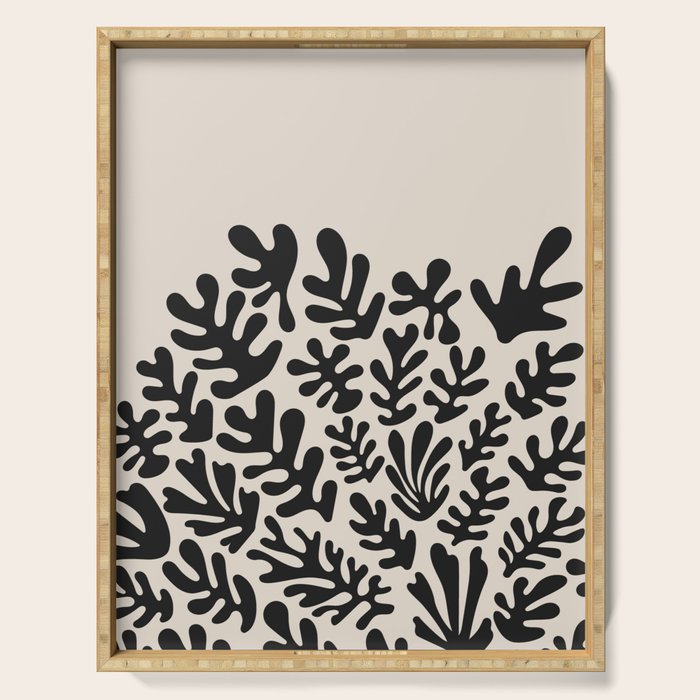 Matisse Black Cut Outs Abstract Mid Century Modern Art Serving Tray Gallery Image 1