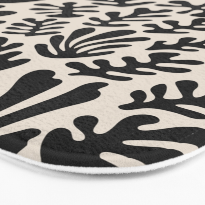 Matisse Black Cut Outs Abstract Mid Century Modern Art Bath Mat Gallery Image 3