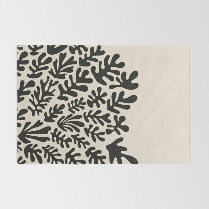 Matisse Black Cut Outs Abstract Mid Century Modern Art Rug Gallery Image 2