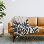 Matisse Black Cut Outs Abstract Mid Century Modern Art Throw Blanket Gallery Image 1