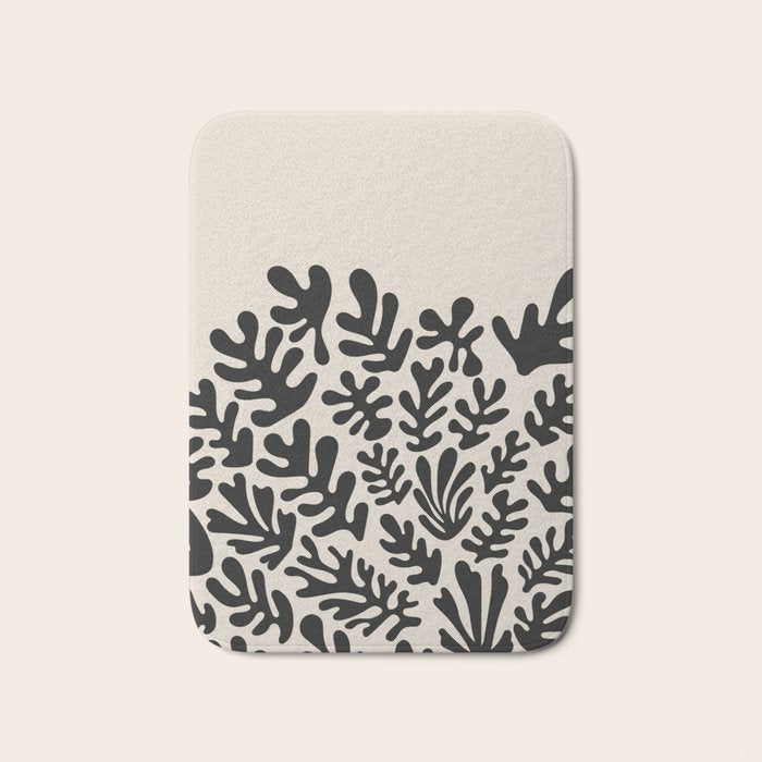 Matisse Black Cut Outs Abstract Mid Century Modern Art Bath Mat Gallery Image 1