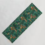 Foxes Playing in the Emerald Forest Yoga Mat Gallery Image 1