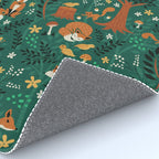 Foxes Playing in the Emerald Forest Rug Gallery Image 4