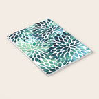 Floral Watercolor, Navy, Blue Teal, Abstract Watercolor Notebook Gallery Image 3