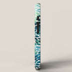 Floral Watercolor, Navy, Blue Teal, Abstract Watercolor iPhone Case Gallery Image 2