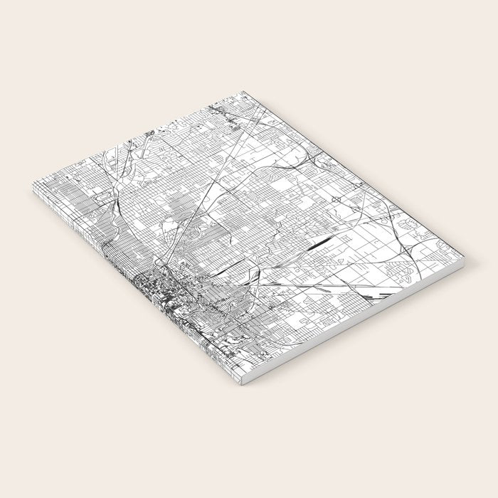 Indianapolis White Map Notebook Gallery Image 2