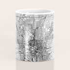 Indianapolis White Map Coffee Mug Gallery Image 4