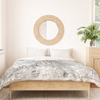 Indianapolis White Map Duvet Cover Gallery Image 3
