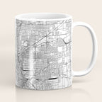 Indianapolis White Map Coffee Mug Gallery Image 1