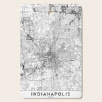 Indianapolis White Map Cutting Board Gallery Image 1