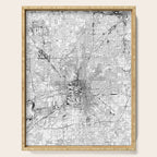 Indianapolis White Map Serving Tray Gallery Image 1