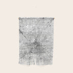 Indianapolis White Map Wall Hanging Gallery Image 1