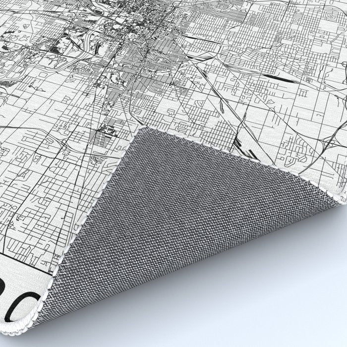 Indianapolis White Map Rug Gallery Image 4