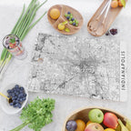 Indianapolis White Map Cutting Board Gallery Image 2