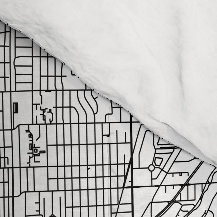Indianapolis White Map Comforter Gallery Image 4