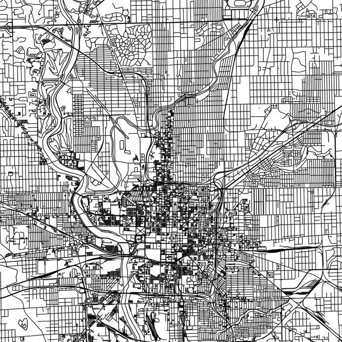 Indianapolis White Map Coffee Mug Gallery Image 2