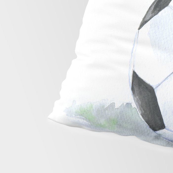 Soccer Ball Watercolor Pillow Sham Gallery Image 4